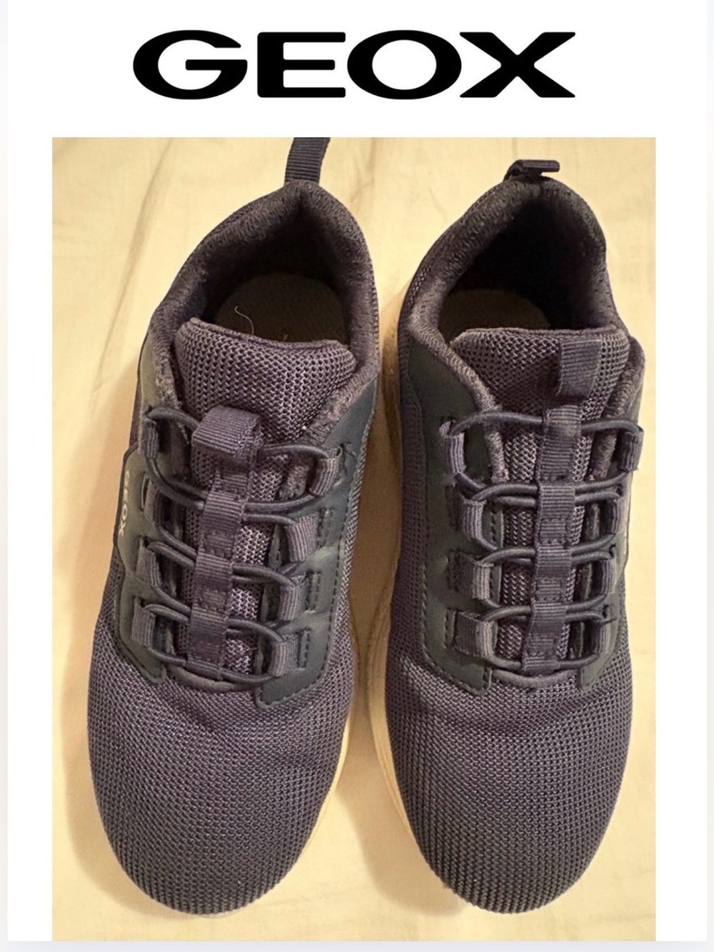 Geox Kids Navy Mesh Athletic Sneakers